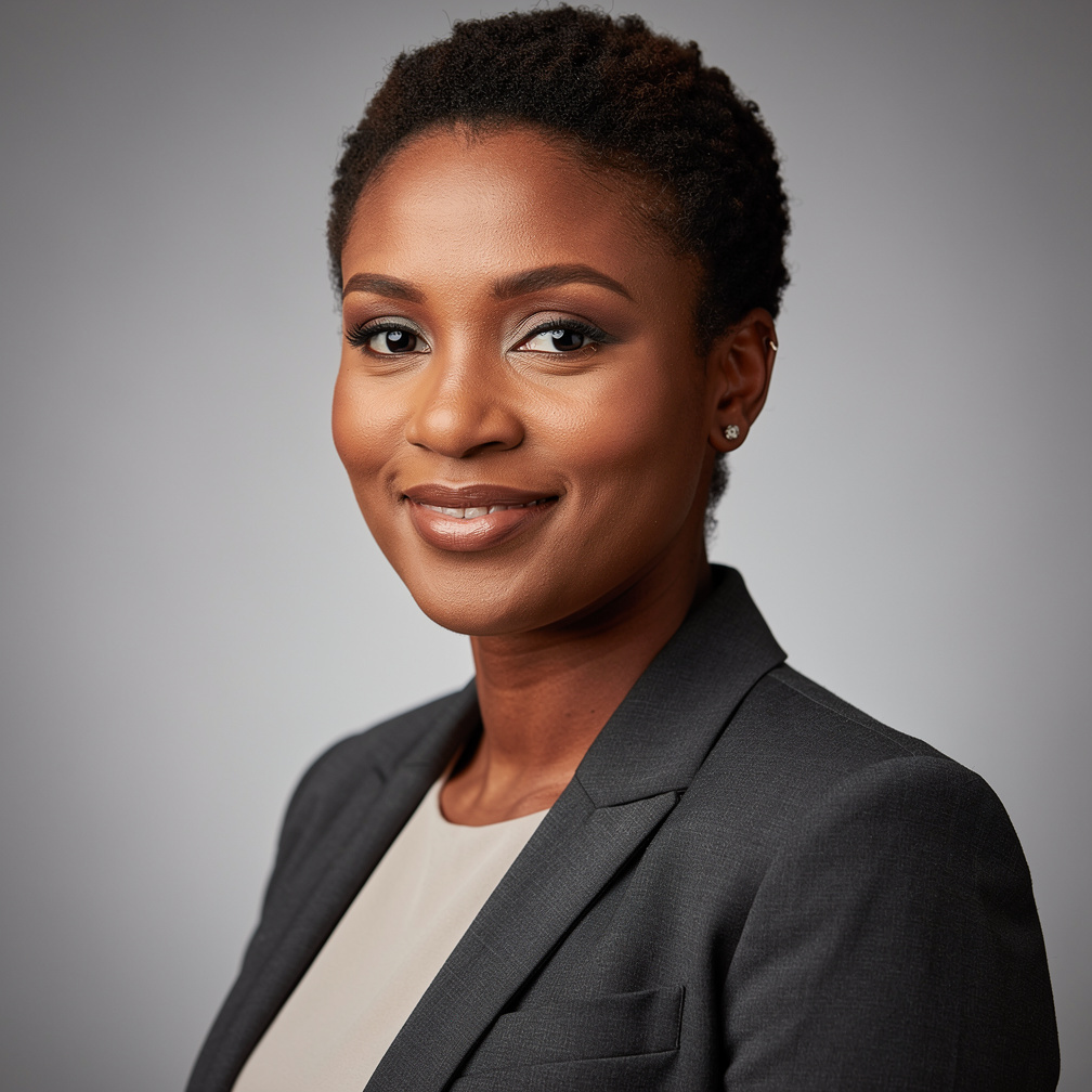 Studio portrait of a professional Black woman media coach