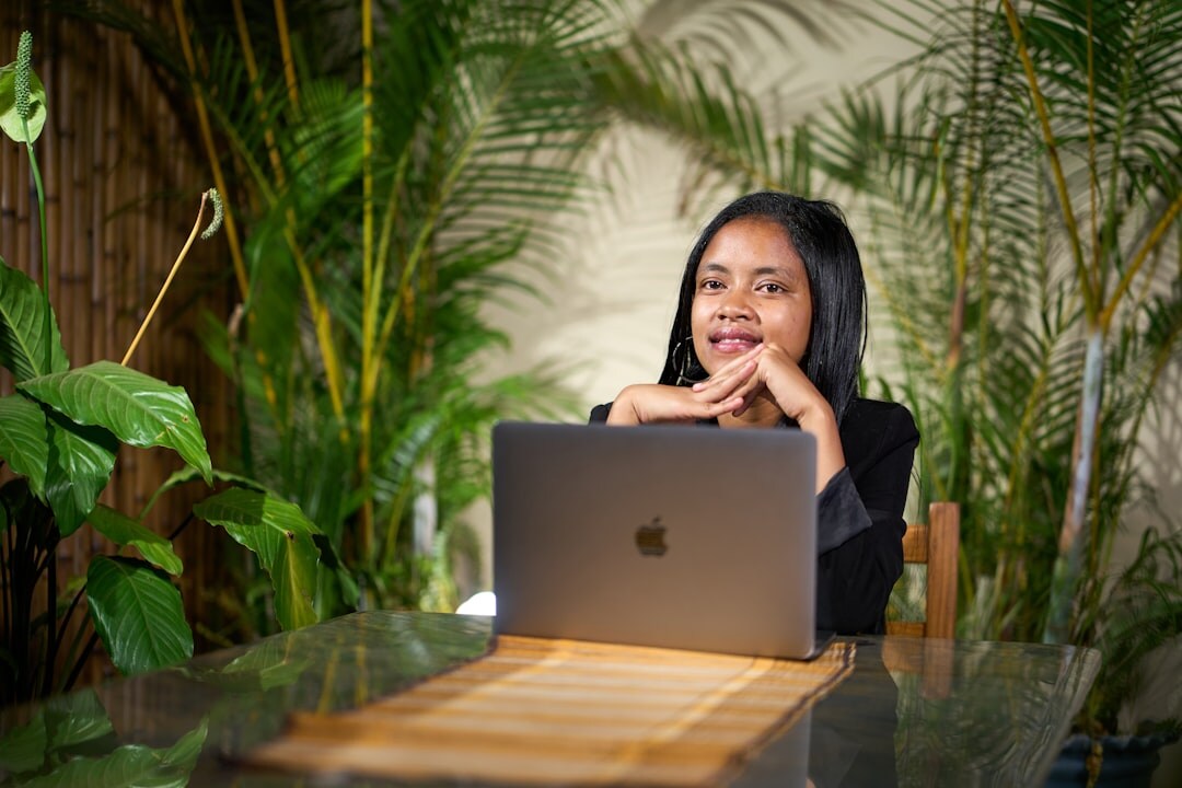 professional woman presenting online