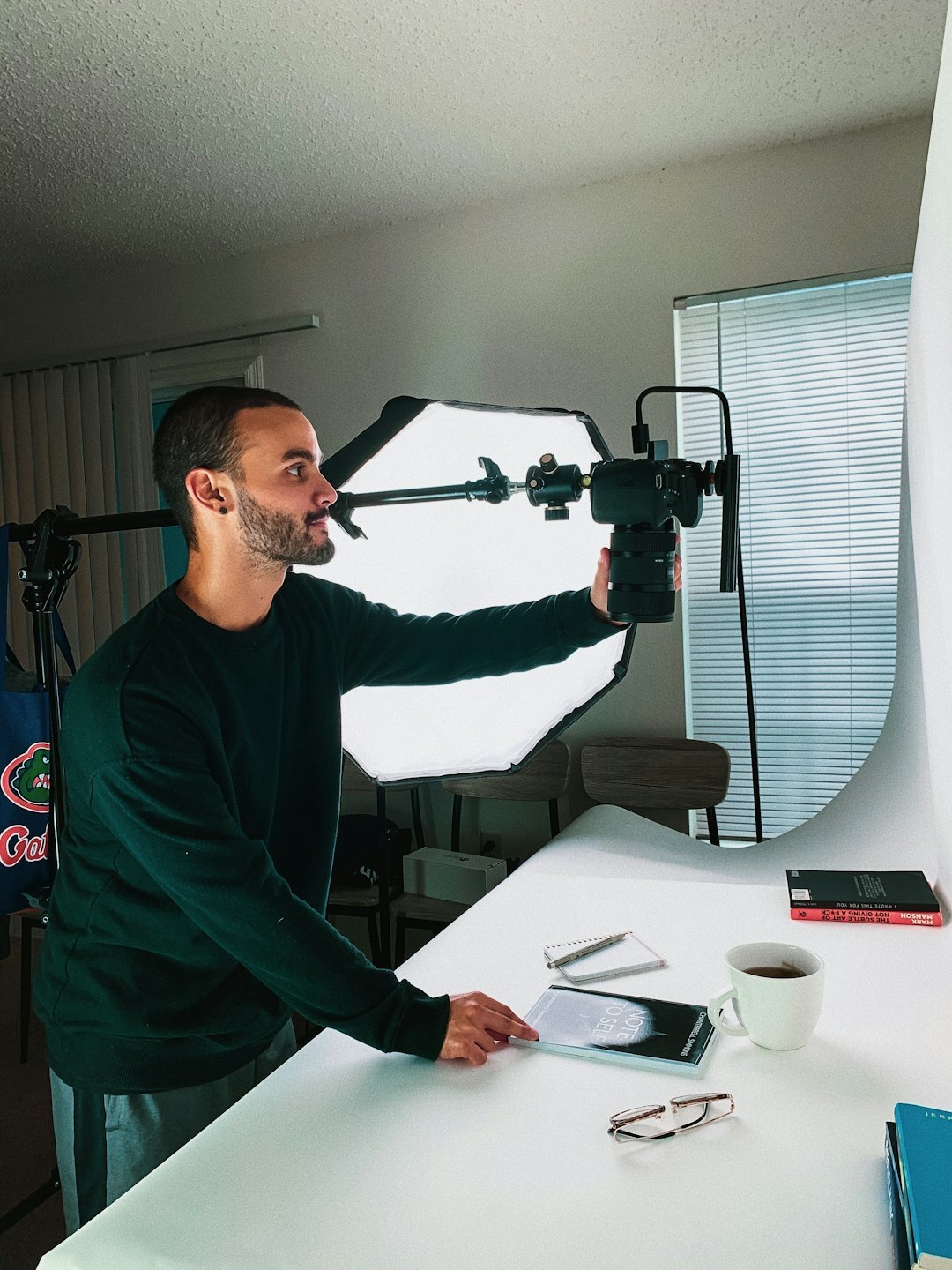 content creator filming video