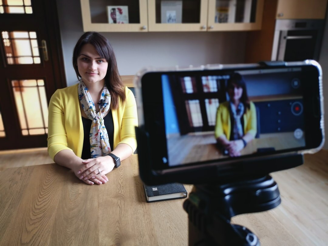 confident person on video interview